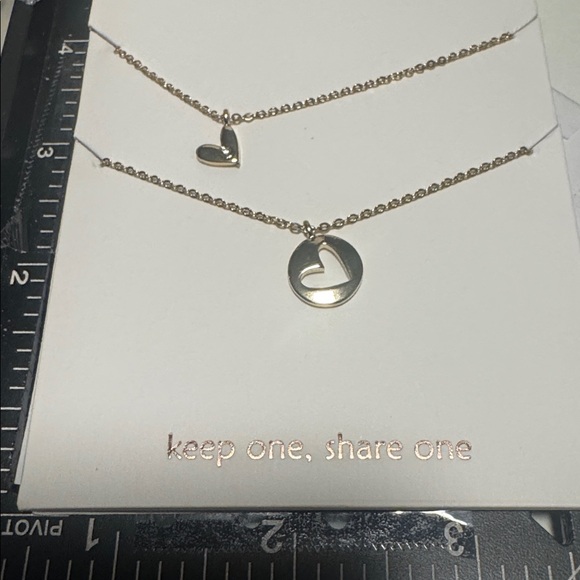 Layered Heart Pendant Necklace Set (BR1313/2) - Picture 5 of 5